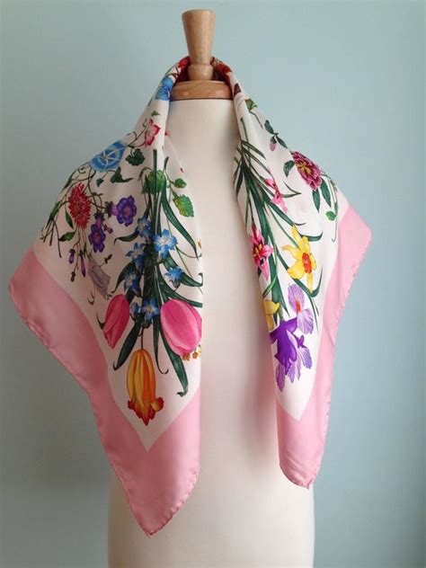 gucci floral print scarf|gucci floral scarf vintage.